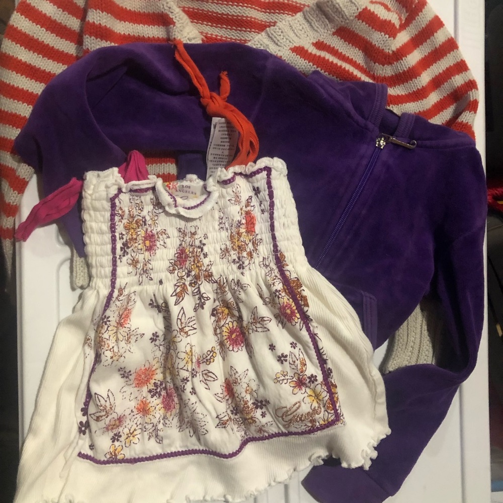 Bundle: juicy hoodie, guess tank top, cardigan